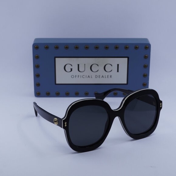 Gucci GG1240S 001 Round Sunglasses - Black\\Grey main image 6